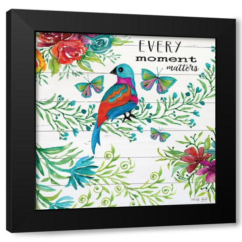 Every Little Moment Matters Black Modern Wood Framed Art Print by Jacobs, Cindy