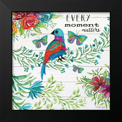 Every Little Moment Matters Black Modern Wood Framed Art Print by Jacobs, Cindy