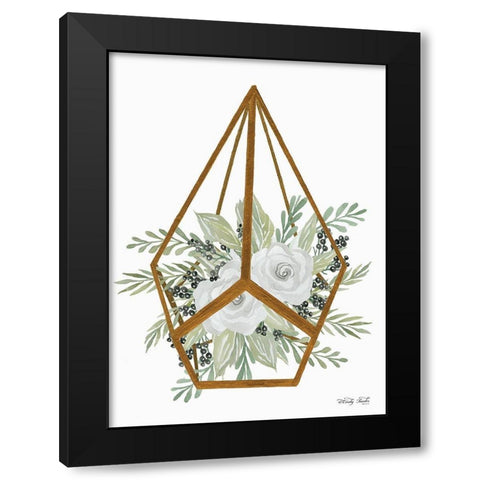 Gold Geometric Diamond      Black Modern Wood Framed Art Print by Jacobs, Cindy