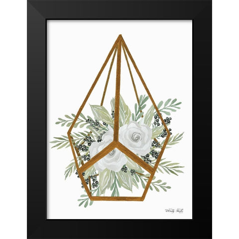 Gold Geometric Diamond      Black Modern Wood Framed Art Print by Jacobs, Cindy