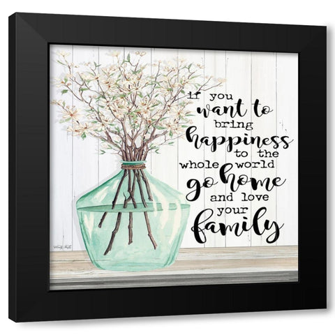 Spring - Love Your Family Black Modern Wood Framed Art Print by Jacobs, Cindy