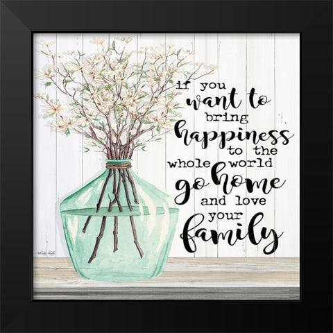Spring - Love Your Family Black Modern Wood Framed Art Print by Jacobs, Cindy