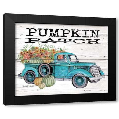 Pumpkin Patch Truck Black Modern Wood Framed Art Print with Double Matting by Hallowell, Britt
