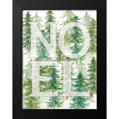 Noel Black Modern Wood Framed Art Print by Jacobs, Cindy