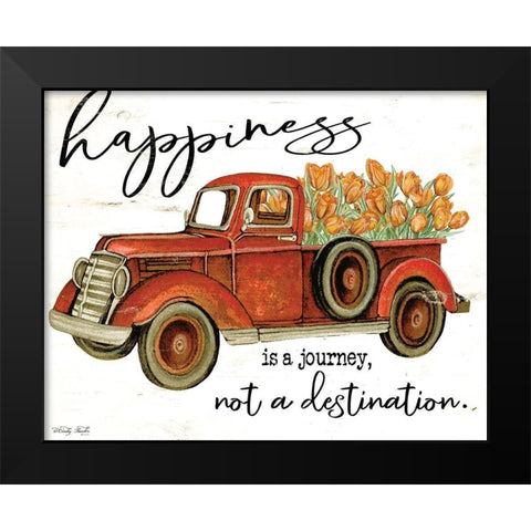 Happiness is a Journey  Black Modern Wood Framed Art Print by Jacobs, Cindy