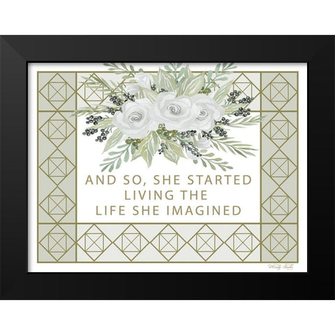 Living the Life She Imagined Black Modern Wood Framed Art Print by Jacobs, Cindy