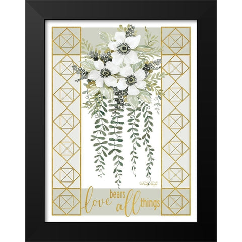 Love Bears All Things Black Modern Wood Framed Art Print by Jacobs, Cindy