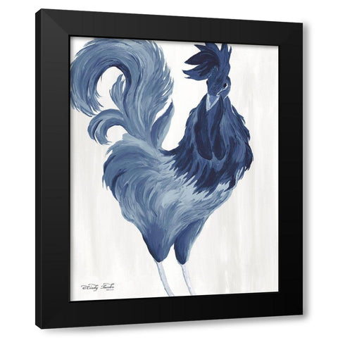 Green and Purple Rooster I   Black Modern Wood Framed Art Print by Jacobs, Cindy