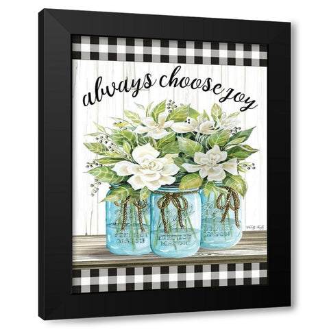 Always Choose Joy Black Modern Wood Framed Art Print with Double Matting by Jacobs, Cindy