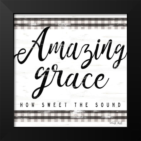 Amazing Grace Black Modern Wood Framed Art Print by Jacobs, Cindy