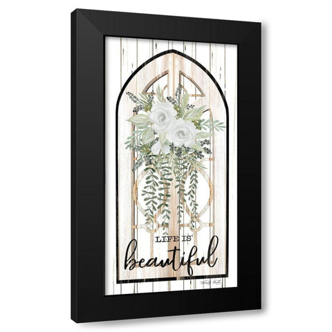 Life is Beautiful Black Modern Wood Framed Art Print with Double Matting by Jacobs, Cindy