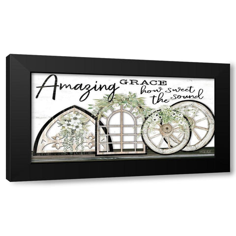 Amazing Grace Black Modern Wood Framed Art Print by Jacobs, Cindy