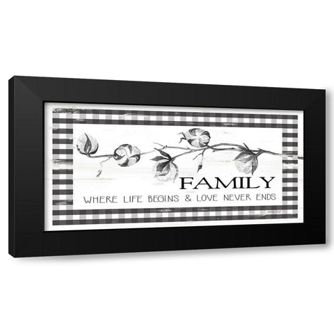 Family Black Modern Wood Framed Art Print by Jacobs, Cindy