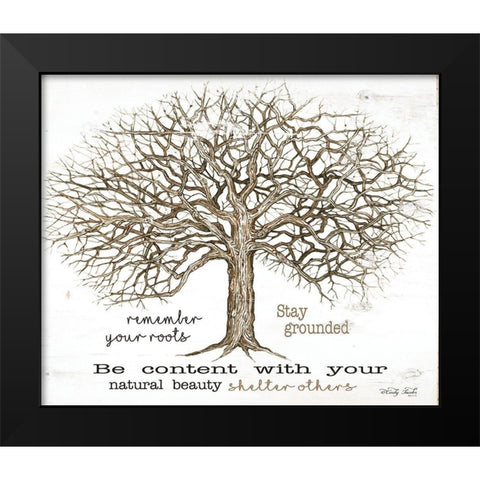 Remember Our Roots   Black Modern Wood Framed Art Print by Jacobs, Cindy