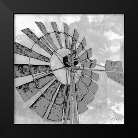 Windmill    Black Modern Wood Framed Art Print by Jacobs, Cindy