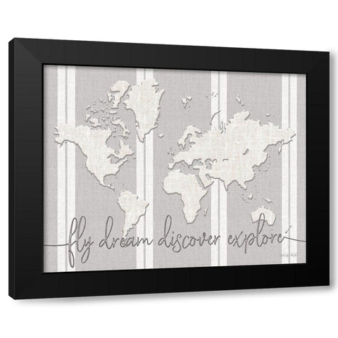 Fly Dream Discover Explore Black Modern Wood Framed Art Print with Double Matting by Jacobs, Cindy