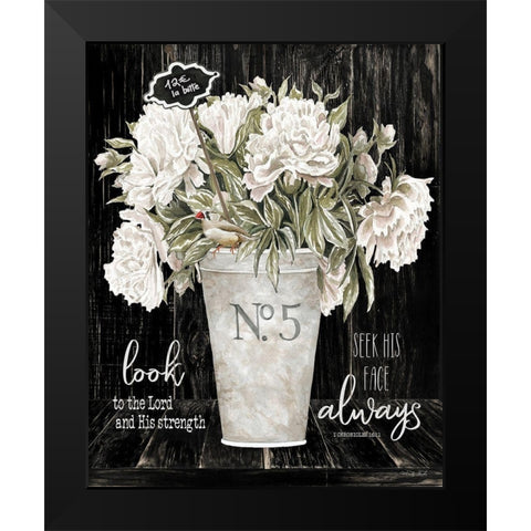 Look to the Lord Black Modern Wood Framed Art Print by Jacobs, Cindy