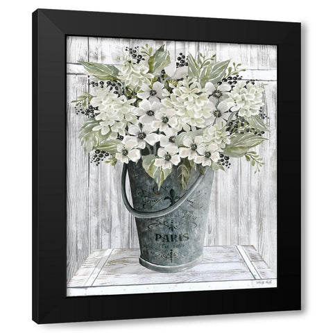 Galvanized Paris Black Modern Wood Framed Art Print with Double Matting by Jacobs, Cindy