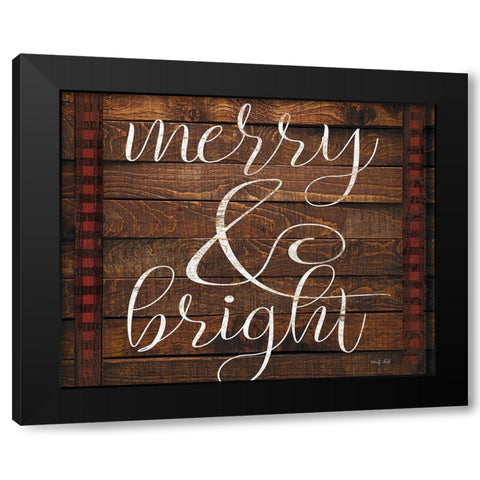 Merry and Bright    Black Modern Wood Framed Art Print with Double Matting by Jacobs, Cindy