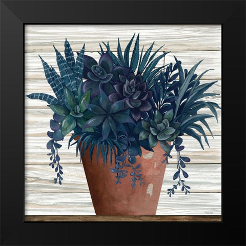 Remarkable Succulents II Black Modern Wood Framed Art Print by Jacobs, Cindy