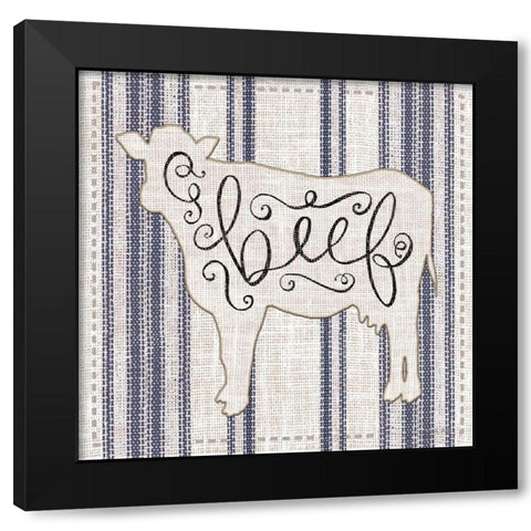 Beef    EXC Black Modern Wood Framed Art Print with Double Matting by Jacobs, Cindy