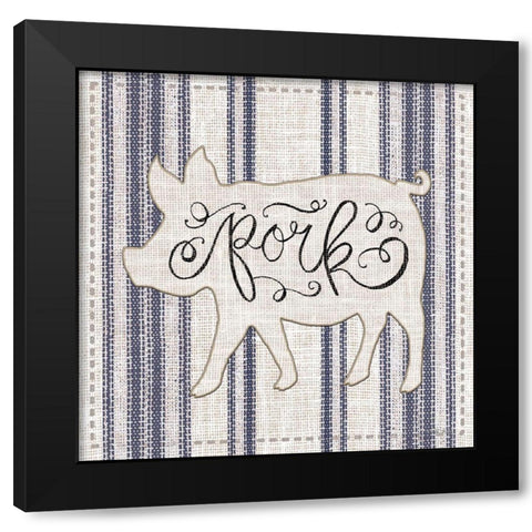 Pork   Black Modern Wood Framed Art Print with Double Matting by Jacobs, Cindy