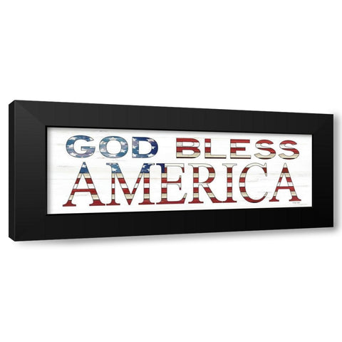 God Bless America    Black Modern Wood Framed Art Print by Jacobs, Cindy