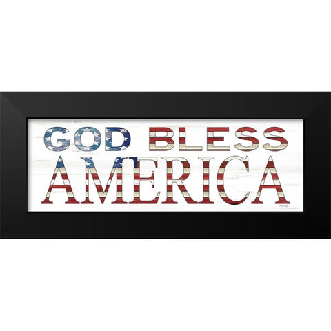 God Bless America    Black Modern Wood Framed Art Print by Jacobs, Cindy