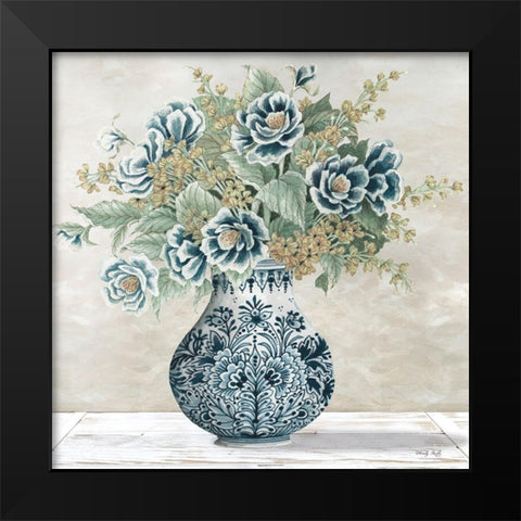 Feeling Blue I Black Modern Wood Framed Art Print by Jacobs, Cindy