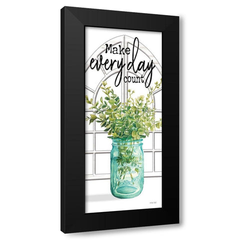 Make Every Day Count Black Modern Wood Framed Art Print by Jacobs, Cindy