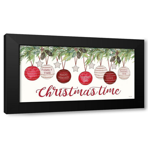 Christmas Time Black Modern Wood Framed Art Print by Jacobs, Cindy