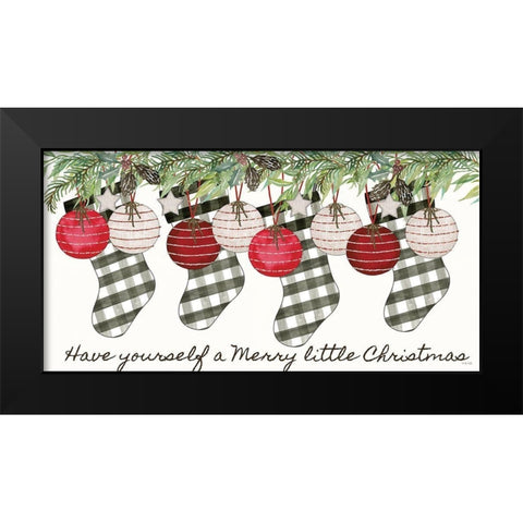 Have Yourself Ornaments Black Modern Wood Framed Art Print by Jacobs, Cindy