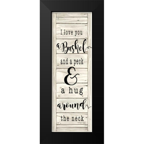 Hug Around the Neck Black Modern Wood Framed Art Print by Jacobs, Cindy