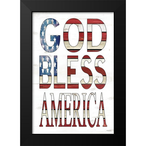 God Bless America    Black Modern Wood Framed Art Print by Jacobs, Cindy