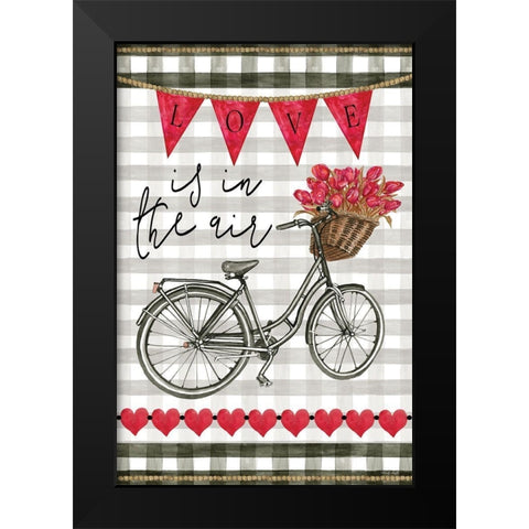 Love is in the Air Black Modern Wood Framed Art Print by Jacobs, Cindy