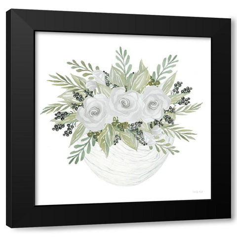 Fun Floral II    Black Modern Wood Framed Art Print by Jacobs, Cindy