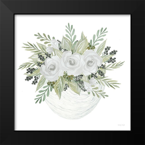 Fun Floral II    Black Modern Wood Framed Art Print by Jacobs, Cindy