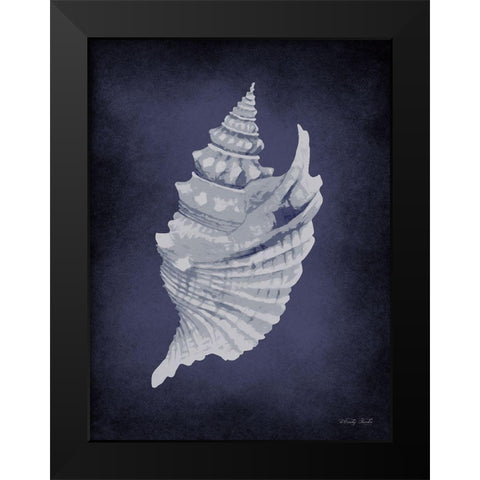 Blue Seashell I     Black Modern Wood Framed Art Print by Jacobs, Cindy