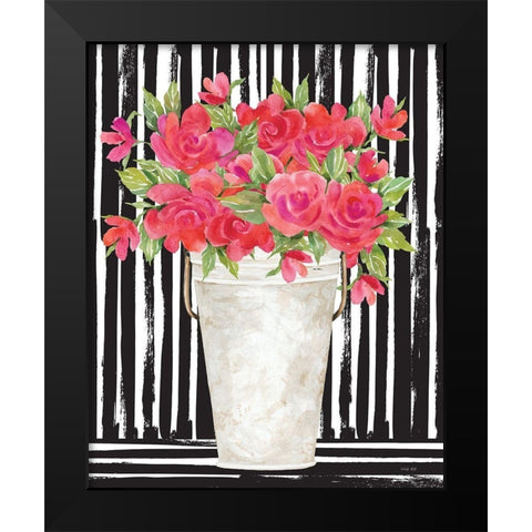 Fuchsias I Black Modern Wood Framed Art Print by Jacobs, Cindy