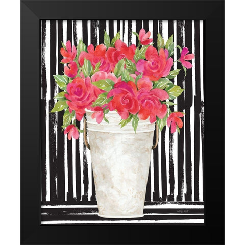 Fuchsias II Black Modern Wood Framed Art Print by Jacobs, Cindy