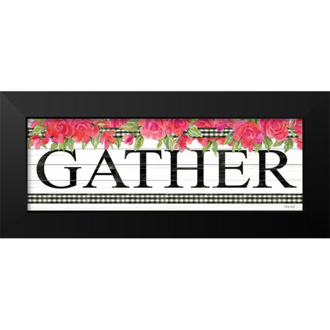 Fuchsia Gather Black Modern Wood Framed Art Print by Jacobs, Cindy