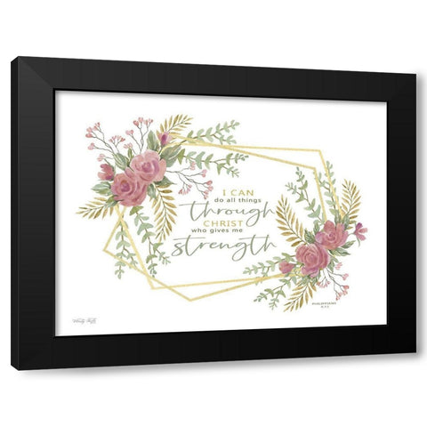 I Can Do All Black Modern Wood Framed Art Print with Double Matting by Jacobs, Cindy