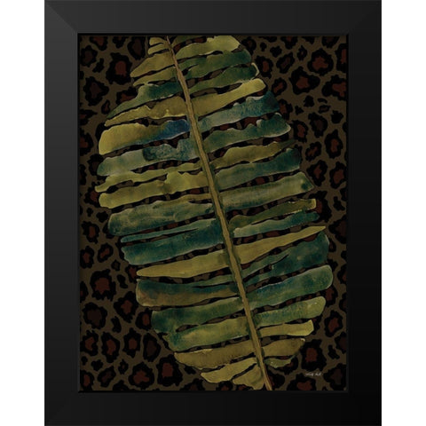 Banana Leaf Black Modern Wood Framed Art Print by Jacobs, Cindy