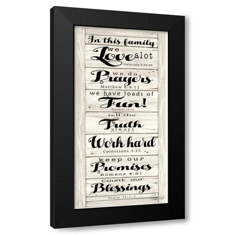 In This Family Black Modern Wood Framed Art Print by Jacobs, Cindy