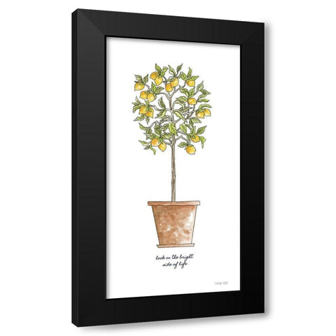 Bright Side  Black Modern Wood Framed Art Print with Double Matting by Jacobs, Cindy