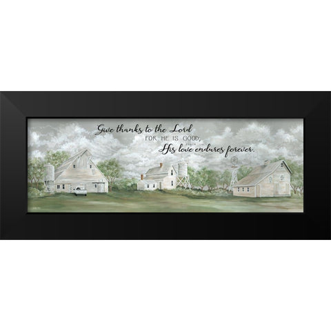 Give Thanks to the Lord   Black Modern Wood Framed Art Print by Jacobs, Cindy