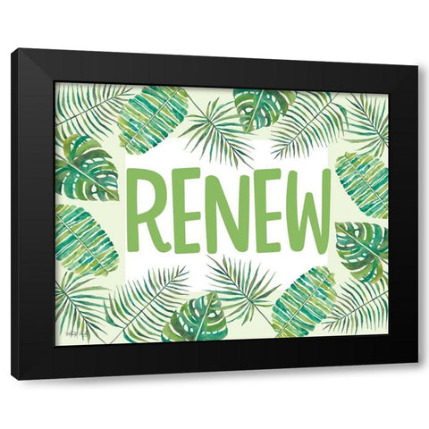 Renew    Black Modern Wood Framed Art Print by Jacobs, Cindy