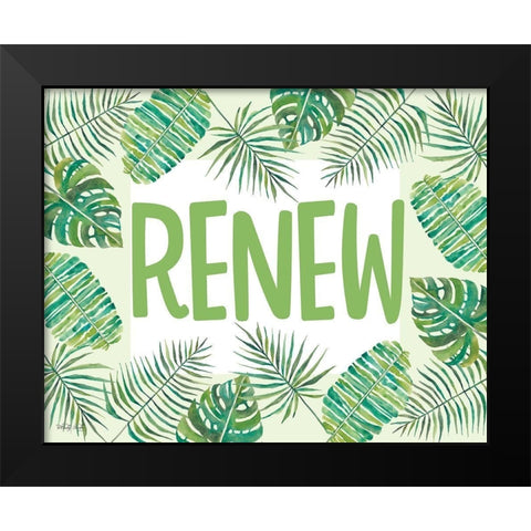 Renew    Black Modern Wood Framed Art Print by Jacobs, Cindy