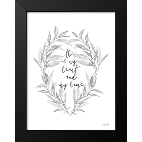 My Heart and My Home   Black Modern Wood Framed Art Print by Jacobs, Cindy