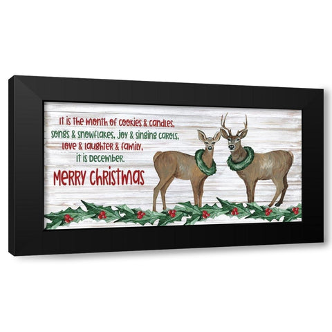 It is December Black Modern Wood Framed Art Print by Jacobs, Cindy